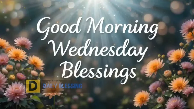 Good Morning Wednesday Blessings