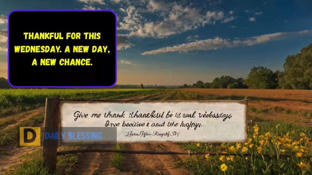 Positive Thankful Wednesday Blessings