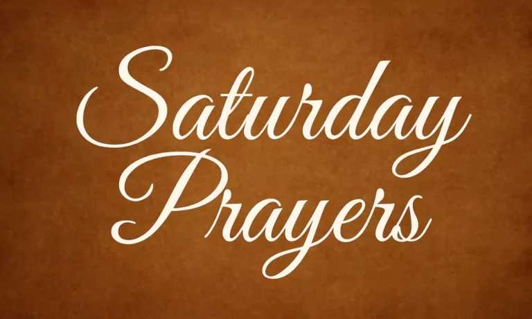 Saturday prayers